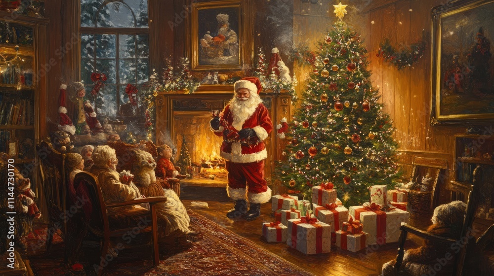 Fototapeta premium Festive Cheer. Christmas Concept