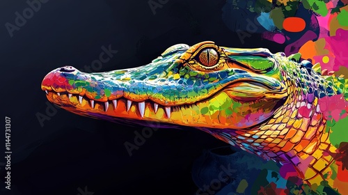 Colorful crocodile