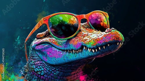 Colorful crocodile