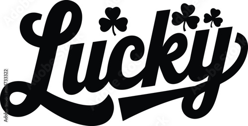 Lucky typography illustration
