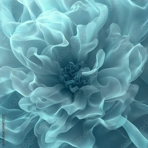 Elegant Fabric Flower Backdrop with Long Transparent Petals, Perfect for Wedding Photoshoots and Romantic Events