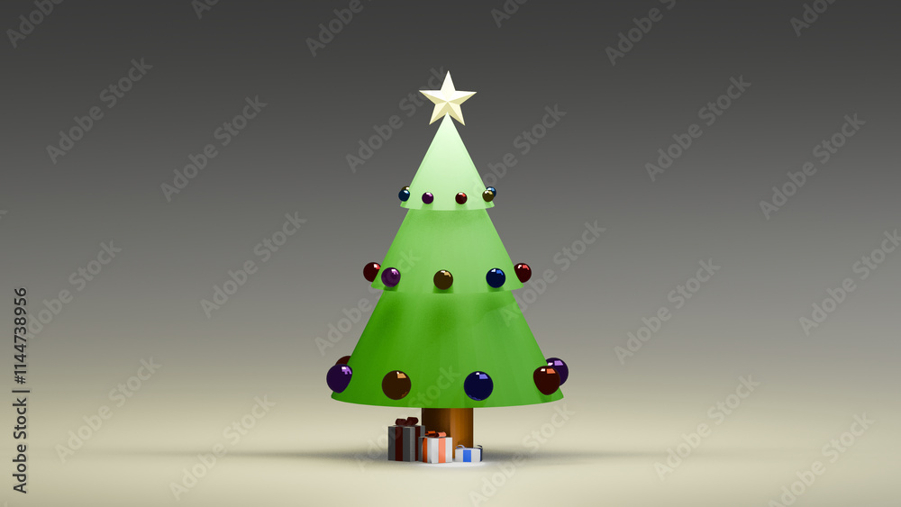 クラフト風クリスマスツリー クラフト風クリスマスツリー
