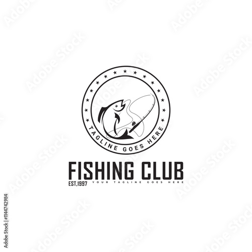 Wallpaper Mural Fish logo design. Fishing logo Illustration design vector Torontodigital.ca