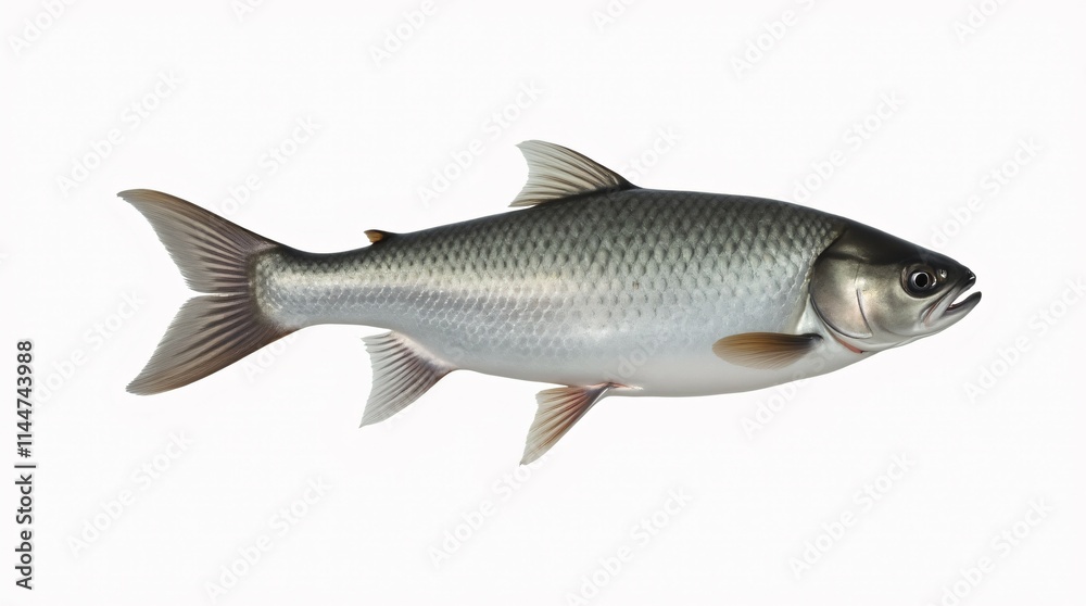 Asp (Aspius aspius) Isolated on a White Background. Asp (Aspius aspius) Isolated on a White Background.