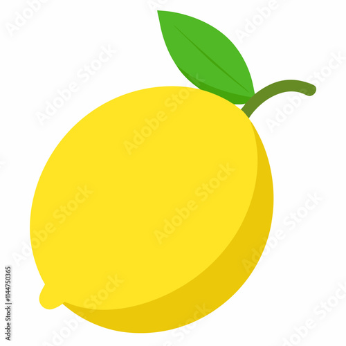 fresh lemon fruits vector icon on white background