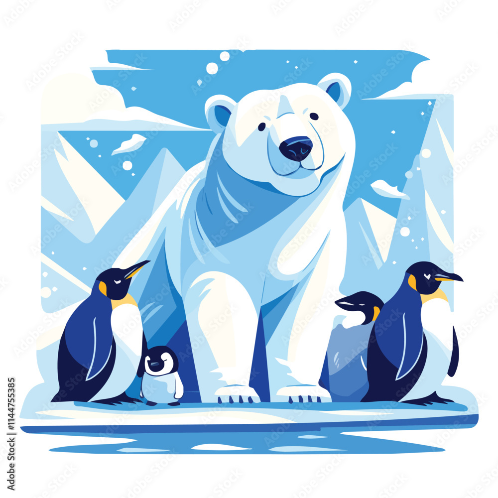 Obraz premium Illustration of a polar bear