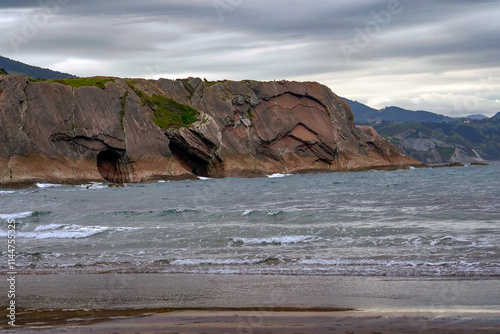 View  on the rocks of the Bay of Biscay