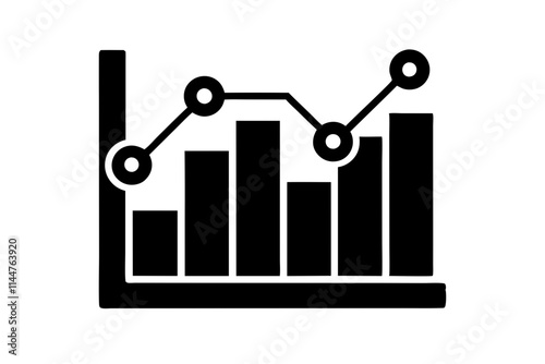 Predictive Analytics Icon - Solid Style Data Visualization