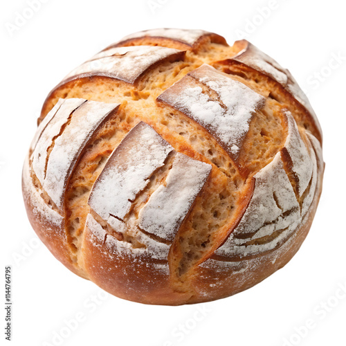 loaf of bread isolated on white