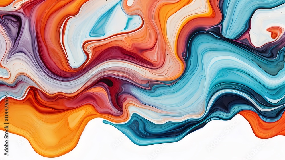Abstract colorful liquid paint swirls. Abstract colorful liquid paint swirls.
