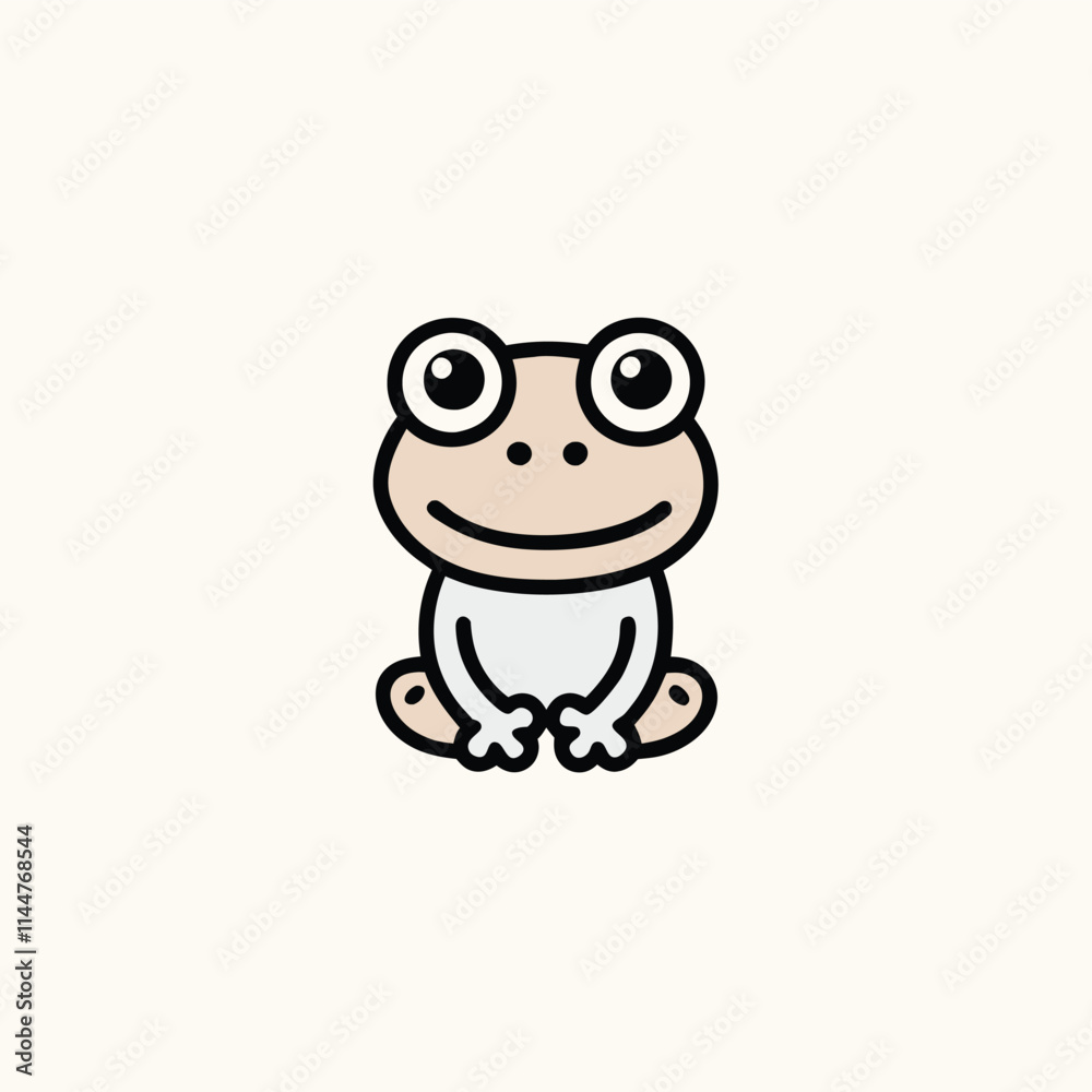 Realistic funny frog. A cartoon character. Reptiles and amphibians. Isolated on a white background. Realistic funny frog. A cartoon character. Reptiles and amphibians. Isolated on a white background.
