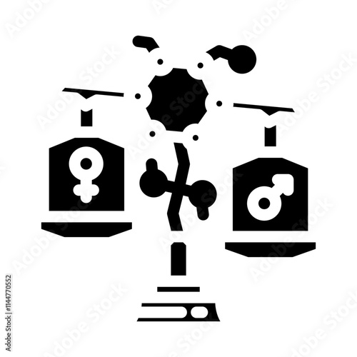 hormonal imbalance woman disease glyph icon vector. hormonal imbalance woman disease sign. isolated symbol illustration