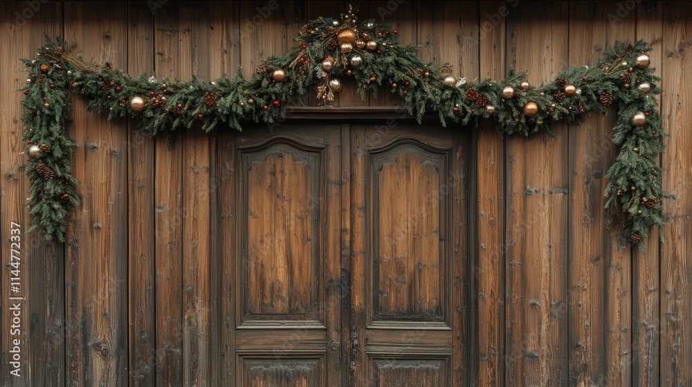 garlands and ornaments with copy space garlands and ornaments with copy space