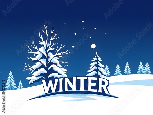 winter landscape with trees