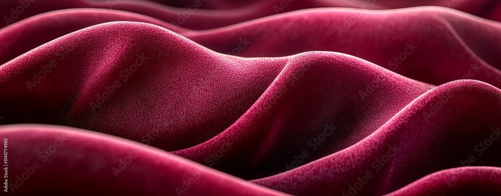 Obraz premium Luxurious Deep Crimson Velvet Fabric Texture
