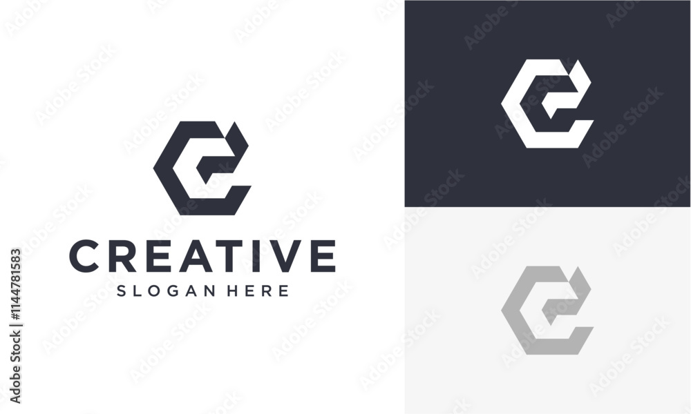 initial e vector logo initial e vector logo