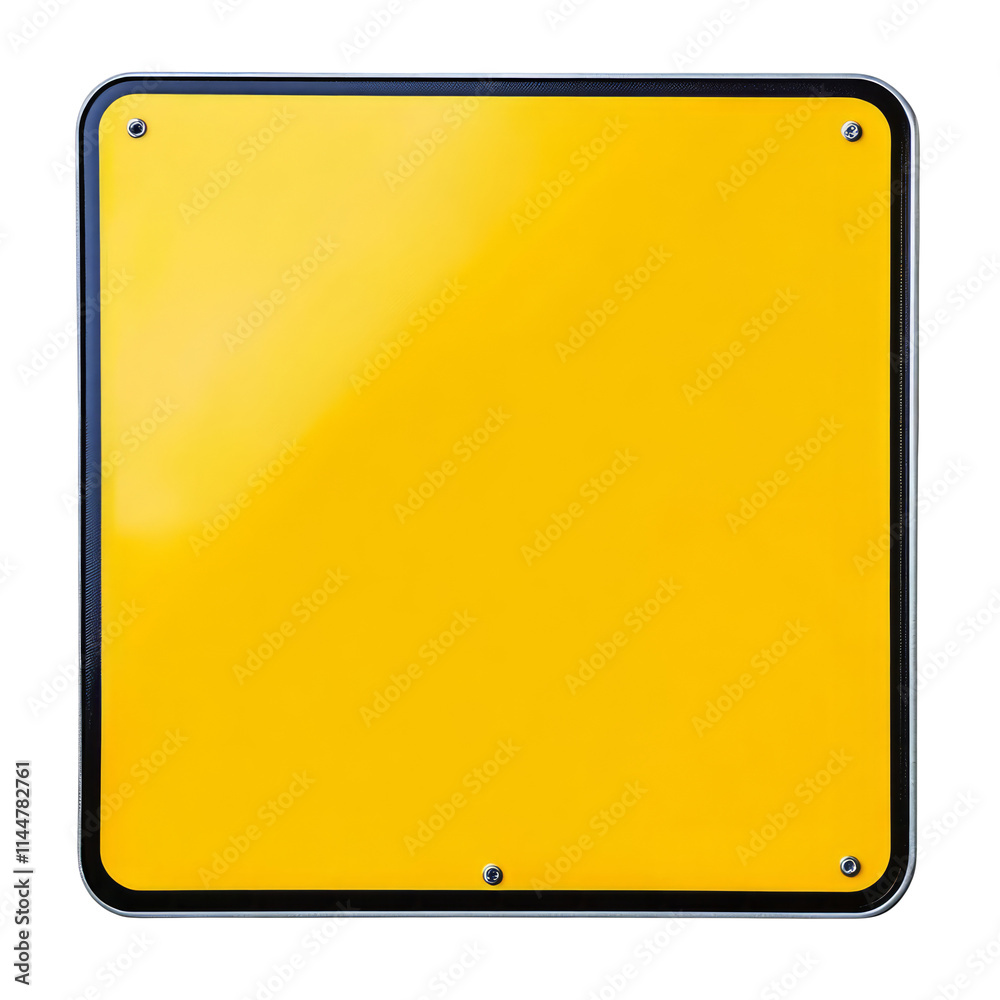 Blank Yellow Road Sign Isolated on White Background Empty Traffic Signage Mockup Copy Space Traffic Signal Notice Template Warning Transportation Concept Rectangular Yellow Sign Board with Metal Blank Yellow Road Sign Isolated on White Background Empty Traffic Signage Mockup Copy Space Traffic Signal Notice Template Warning Transportation Concept Rectangular Yellow Sign Board with Metal