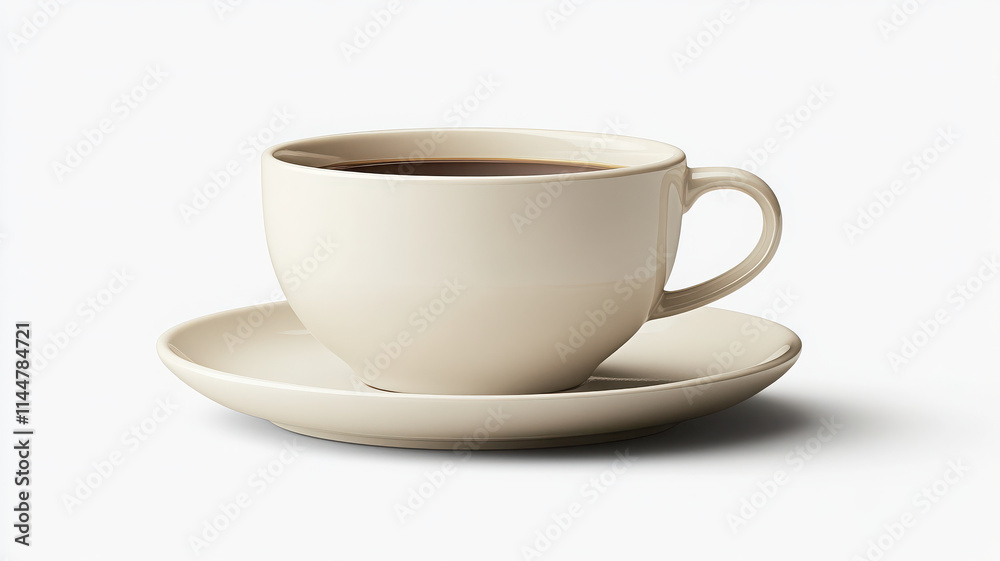 simple, elegant empty cup with matching plate, isolated on white background, perfect for showcasing minimalism and style in dining or coffee settings simple, elegant empty cup with matching plate, isolated on white background, perfect for showcasing minimalism and style in dining or coffee settings