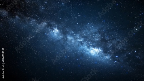 Celestial Canvas: A Night Sky Panorama of the Milky Way Galaxy