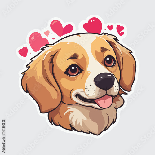 Dog sticker icon