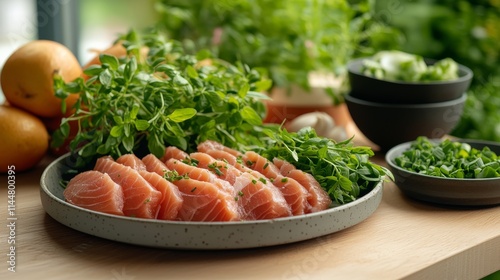 Delicious Salmon with Fresh Greens