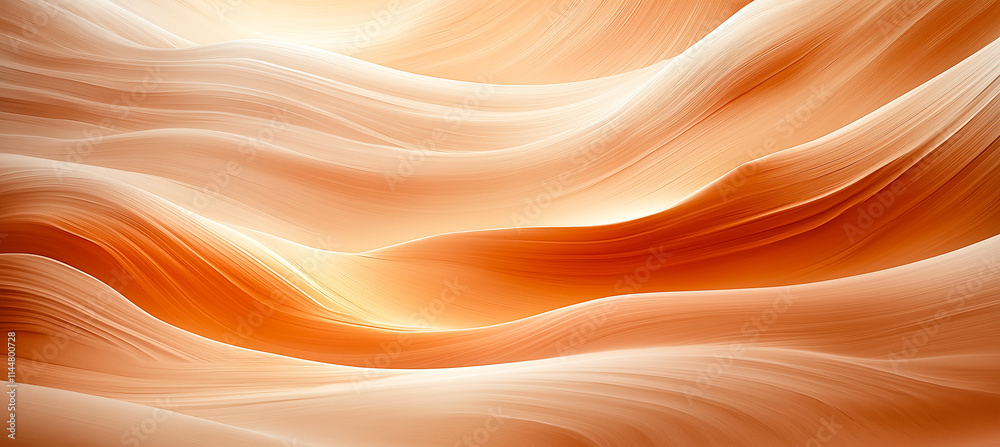 Smooth sandstone waves create stunning pattern of warm orange hues, showcasing beauty of natural rock formations. undulating lines evoke sense of tranquility and wonder Smooth sandstone waves create stunning pattern of warm orange hues, showcasing beauty of natural rock formations. undulating lines evoke sense of tranquility and wonder