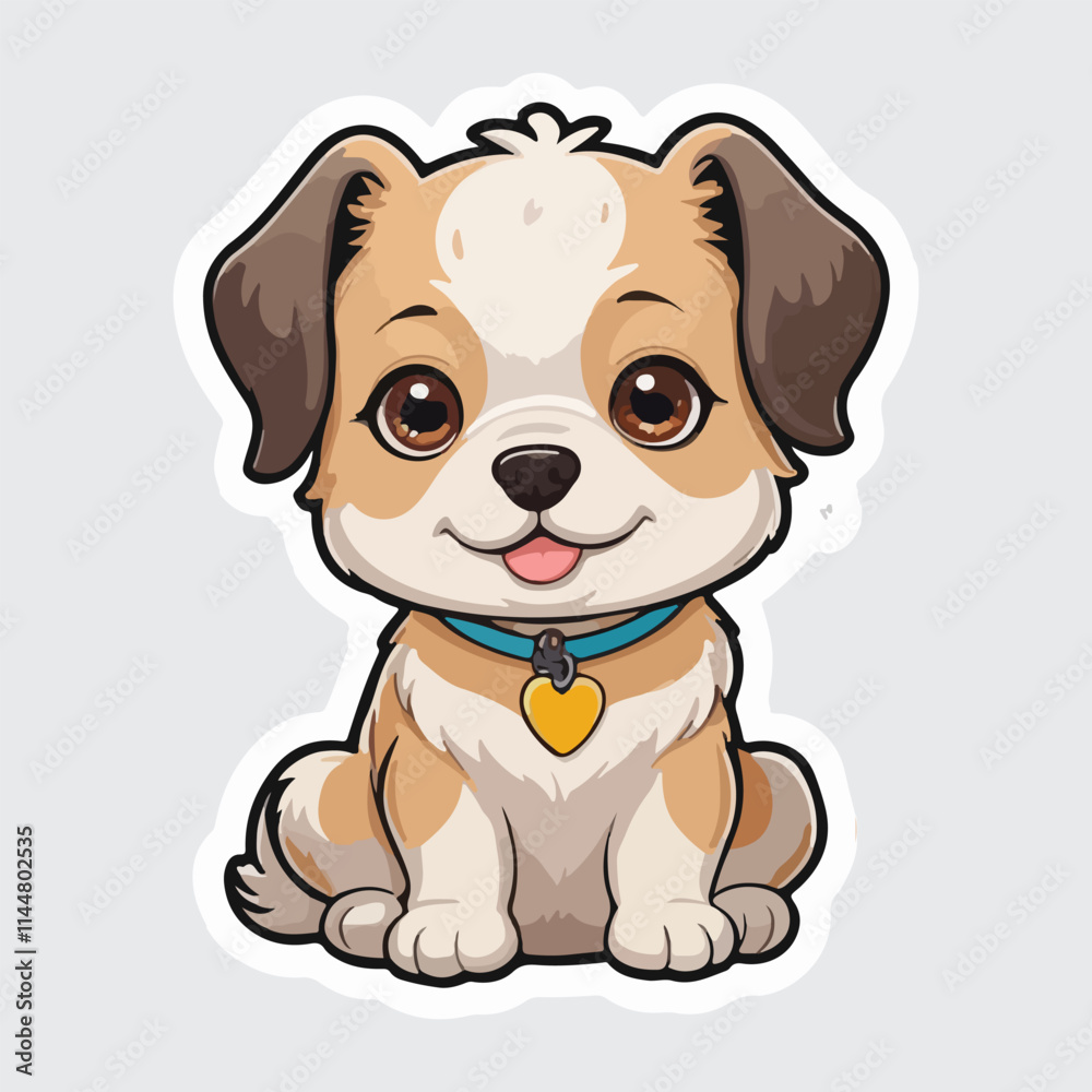 Cute dog sticker