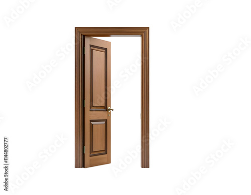 open door isolated on white background