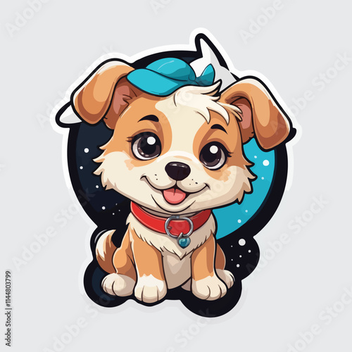 Cute Dog sticker icon