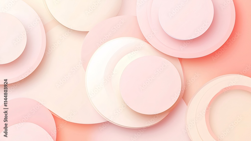Abstract pastel pink circles overlap. Abstract pastel pink circles overlap.