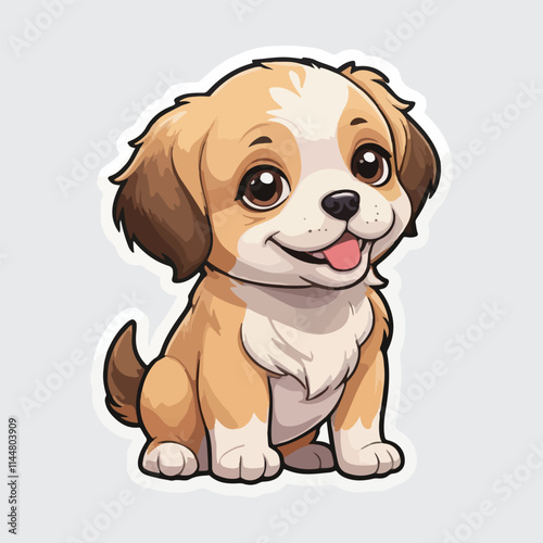 Cute Dog sticker icon photo