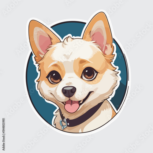 Cute Dog sticker icon