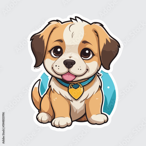 Cute Dog sticker icon