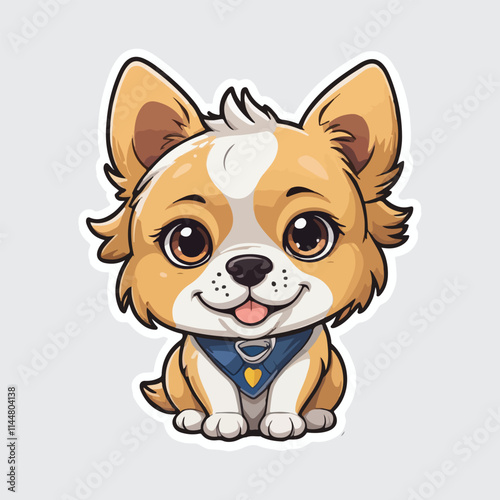Cute Dog sticker icon