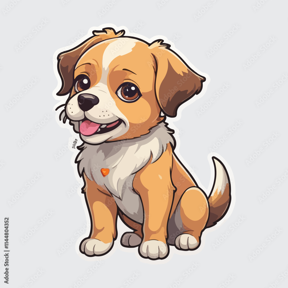 Cute Dog sticker icon Cute Dog sticker icon