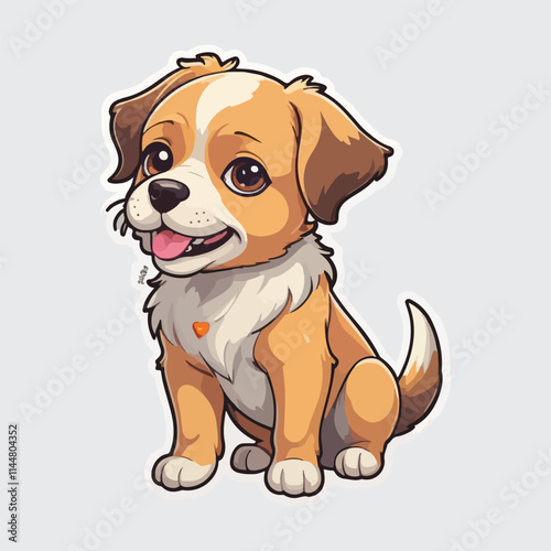 Cute Dog sticker icon