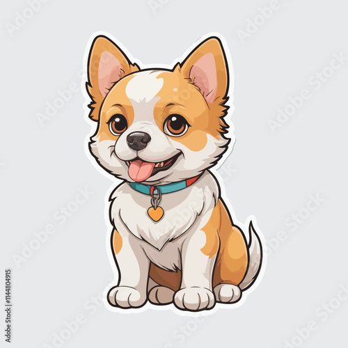 Cute Dog sticker icon