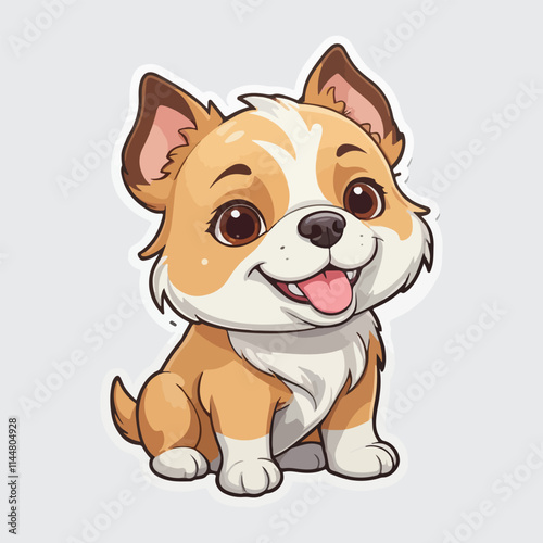 Cute Dog sticker icon