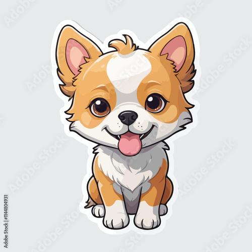 Cute Dog sticker icon
