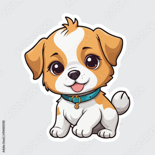 Cute Dog sticker icon