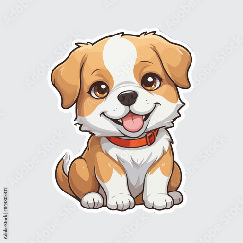 Cute Dog sticker icon