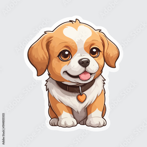 Cute Dog sticker icon