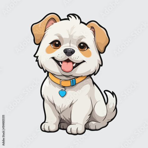Cute Dog sticker icon
