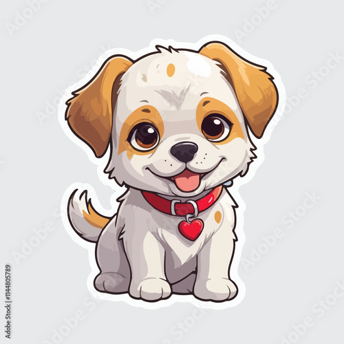 Cute Dog sticker icon