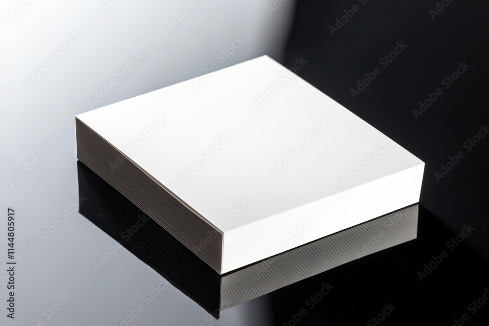 pair of blank business cards styled on reflective black surface with soft lighting pair of blank business cards styled on reflective black surface with soft lighting
