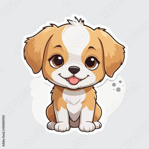 Cute Dog sticker icon