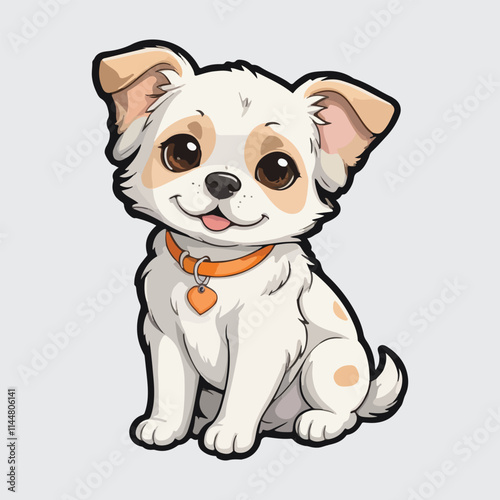 Cute Dog sticker icon