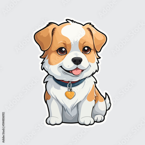 Cute Dog sticker icon
