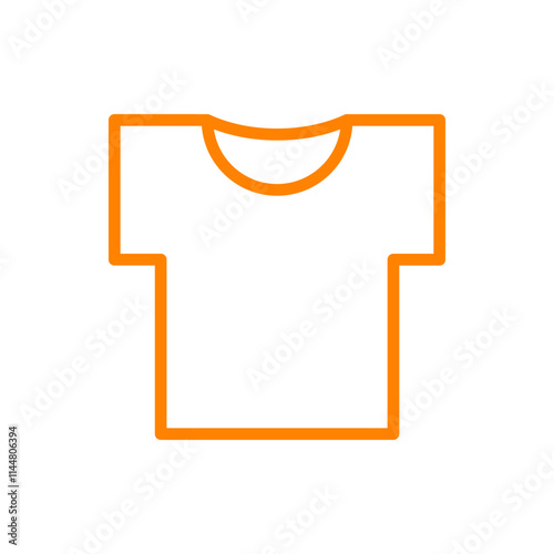 Clothing multi yellow colored outline icon pack