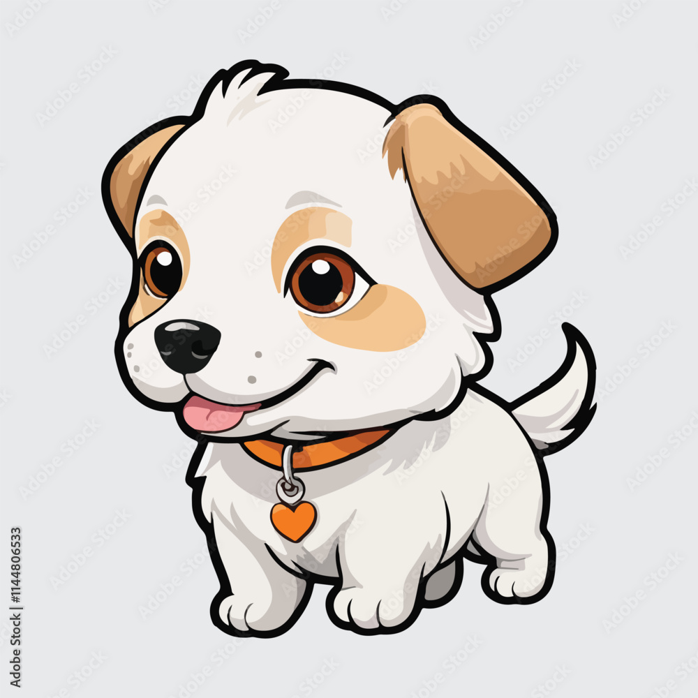 Fototapeta premium Cute Dog sticker icon